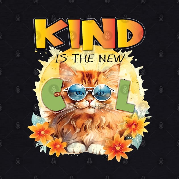 Kind Is The New Cool Friendship Be Kind Cat Feline Lover by Envision Styles